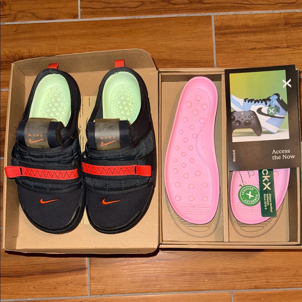 Nike Kids Black and Orange Sneakers